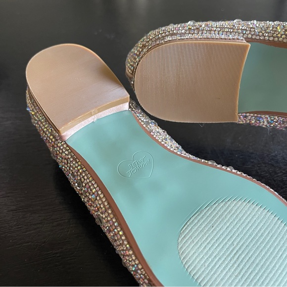 BETSEY JOHNSON Nude Rhinestone Flats Shoes - Picture 6 of 12
